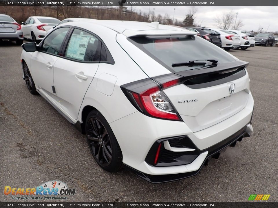 2021 Honda Civic Sport Hatchback Platinum White Pearl / Black Photo #2