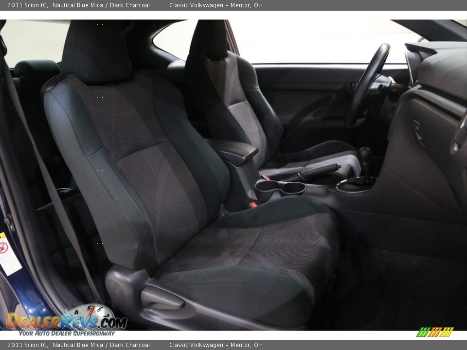 2011 Scion tC Nautical Blue Mica / Dark Charcoal Photo #12