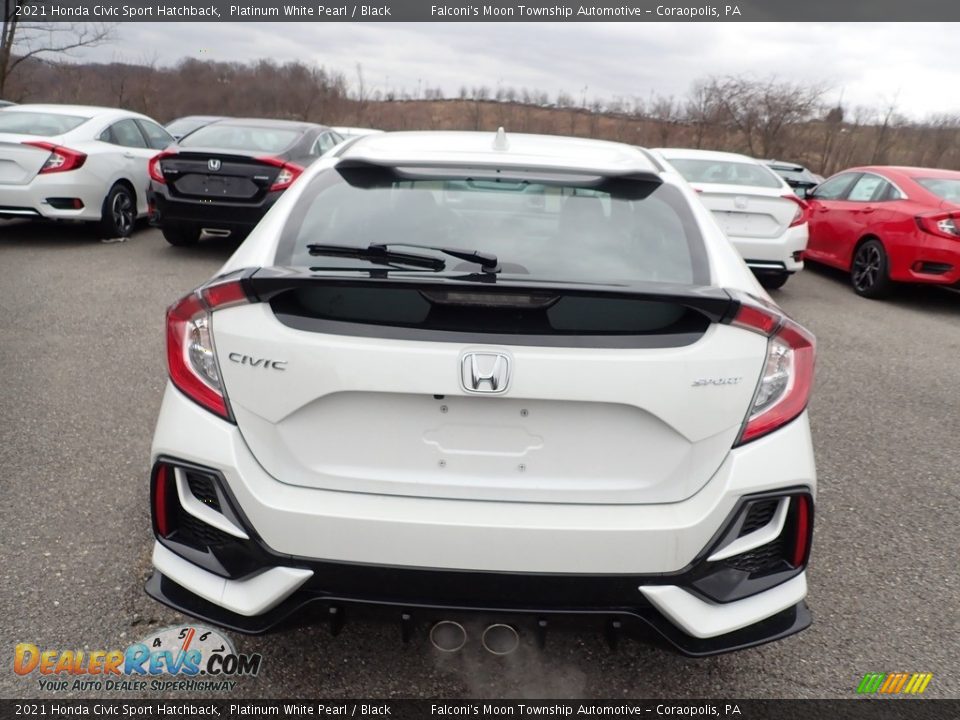 2021 Honda Civic Sport Hatchback Platinum White Pearl / Black Photo #3