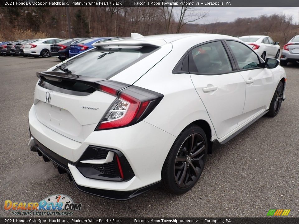 2021 Honda Civic Sport Hatchback Platinum White Pearl / Black Photo #4