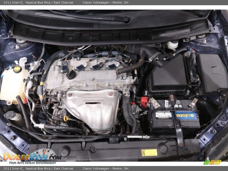 2011 Scion tC Nautical Blue Mica / Dark Charcoal Photo #16