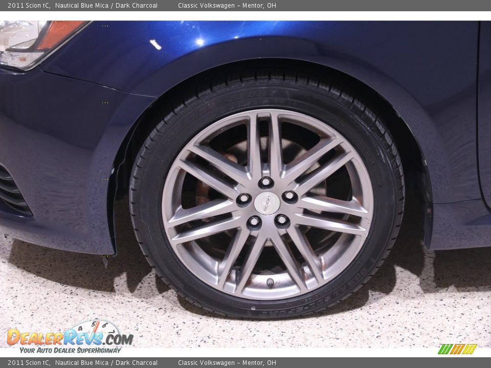 2011 Scion tC Nautical Blue Mica / Dark Charcoal Photo #17