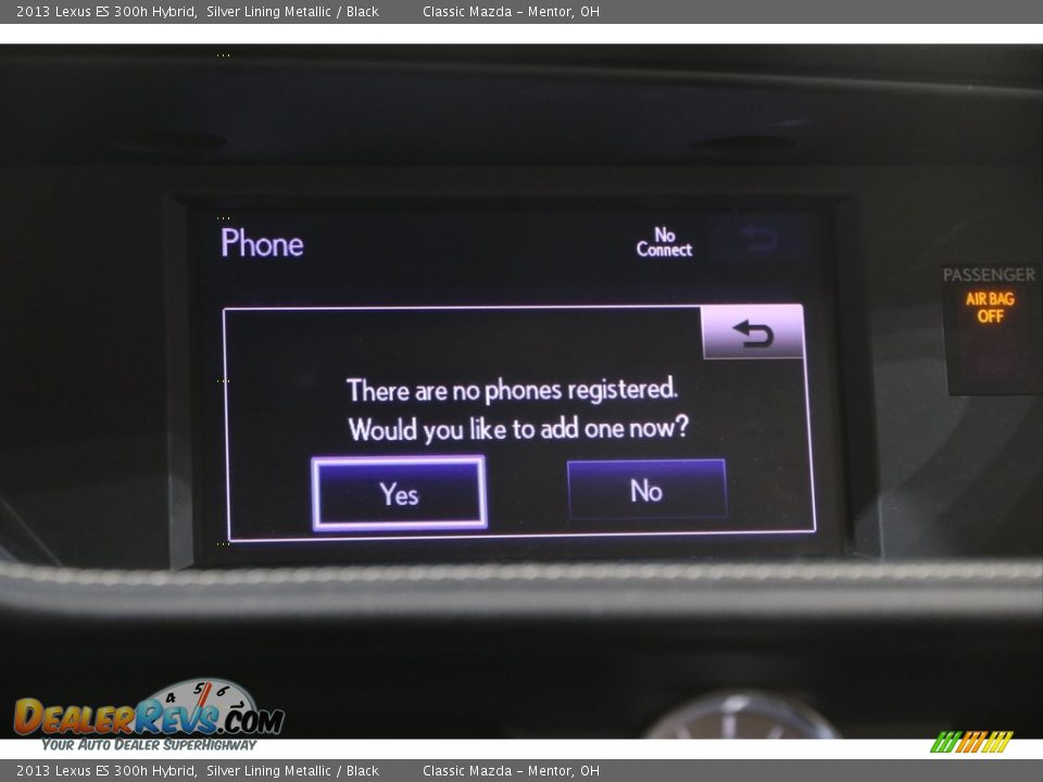 2013 Lexus ES 300h Hybrid Silver Lining Metallic / Black Photo #12