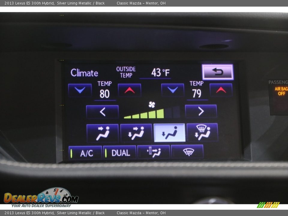 2013 Lexus ES 300h Hybrid Silver Lining Metallic / Black Photo #13