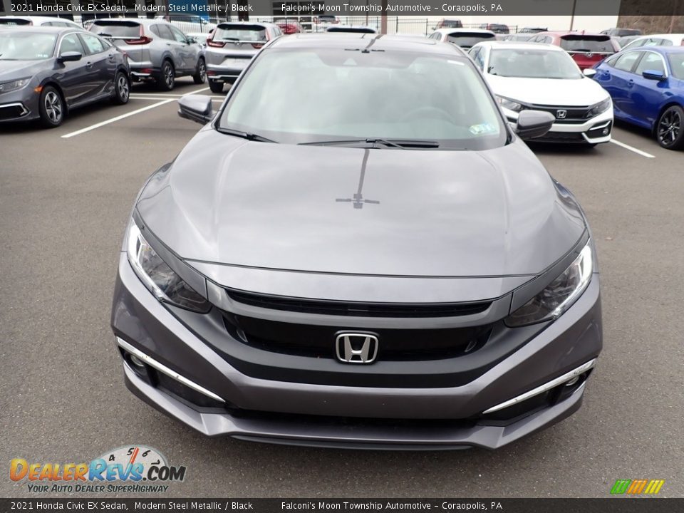 2021 Honda Civic EX Sedan Modern Steel Metallic / Black Photo #6