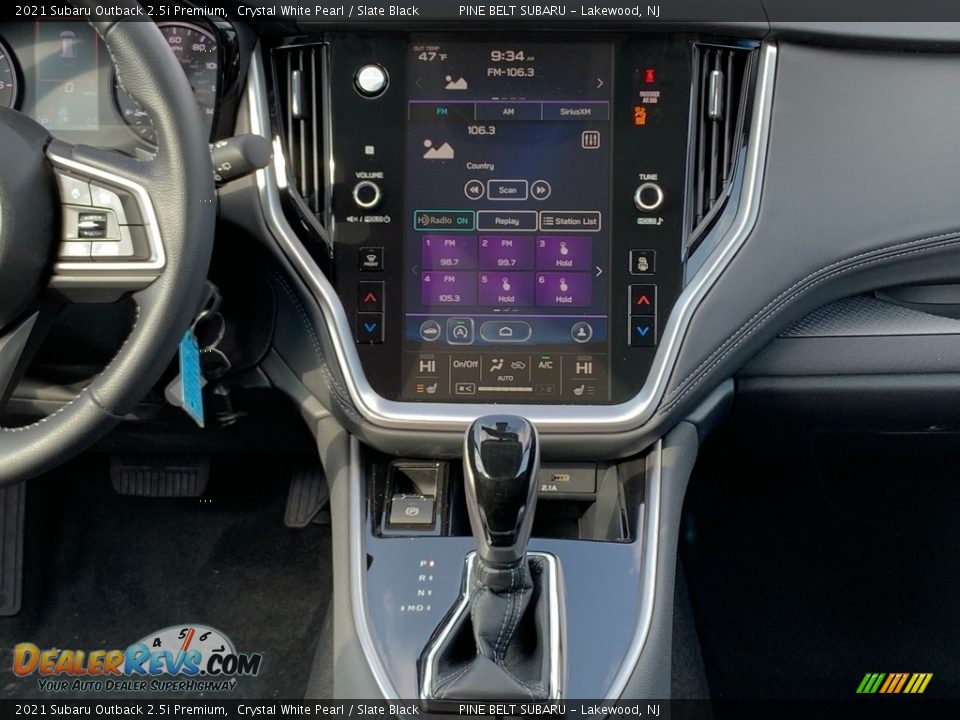 2021 Subaru Outback 2.5i Premium Crystal White Pearl / Slate Black Photo #10