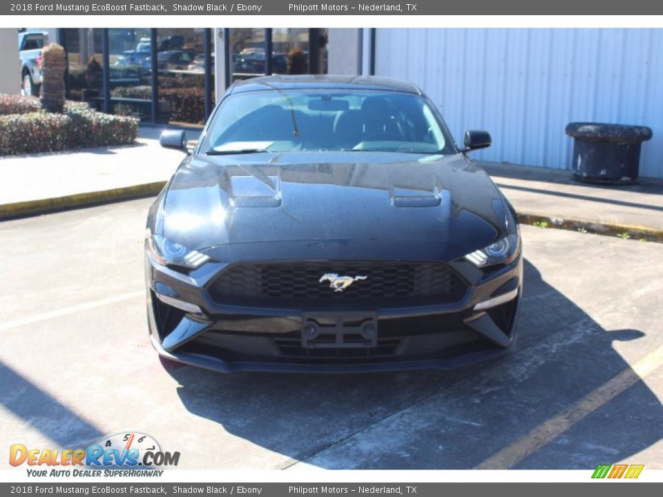 2018 Ford Mustang EcoBoost Fastback Shadow Black / Ebony Photo #3