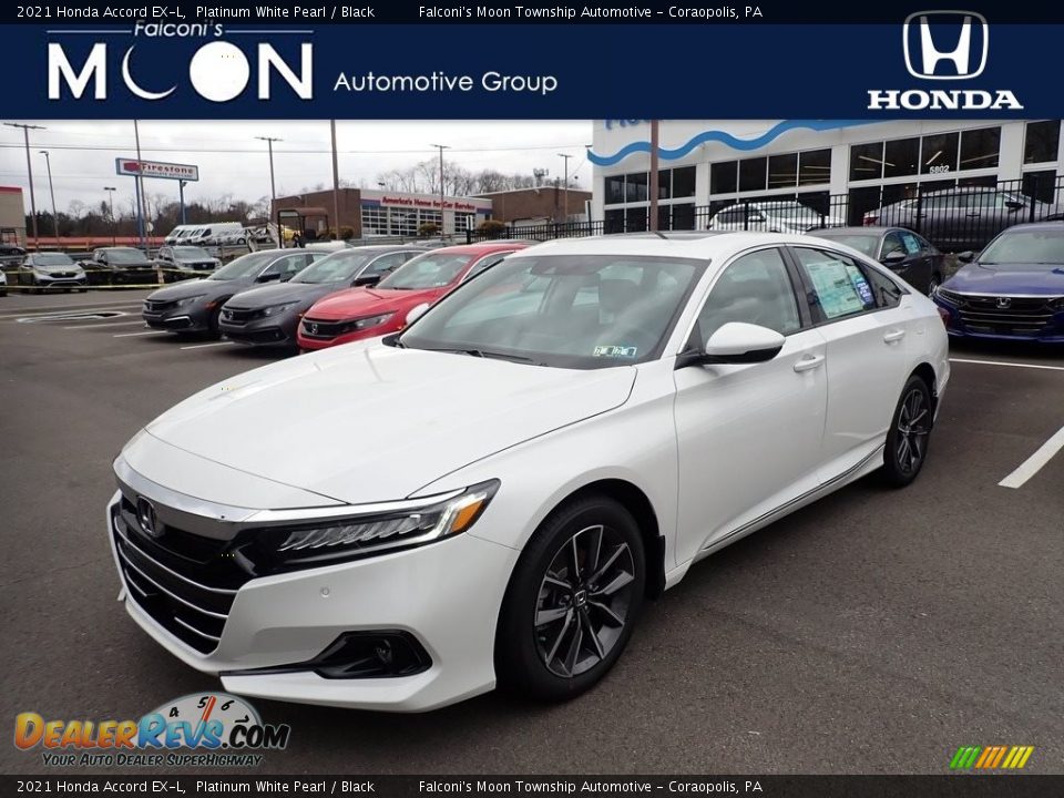 2021 Honda Accord EX-L Platinum White Pearl / Black Photo #1