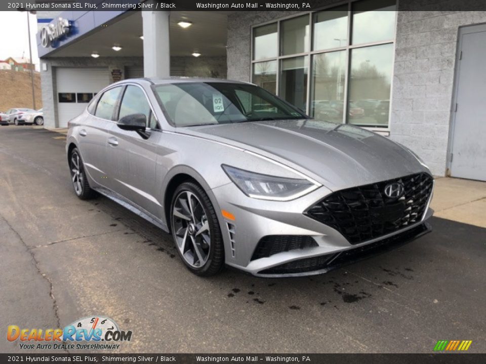 2021 Hyundai Sonata SEL Plus Shimmering Silver / Black Photo #1