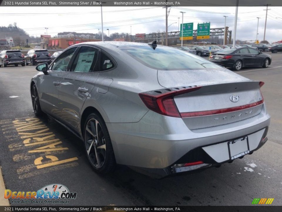 2021 Hyundai Sonata SEL Plus Shimmering Silver / Black Photo #3