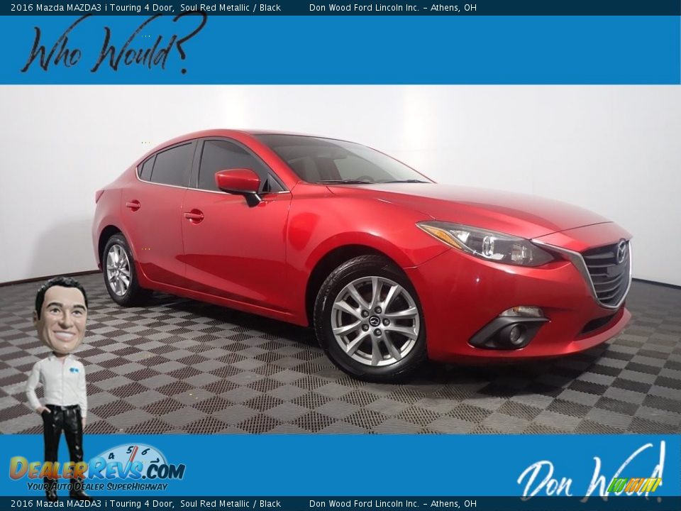 2016 Mazda MAZDA3 i Touring 4 Door Soul Red Metallic / Black Photo #1