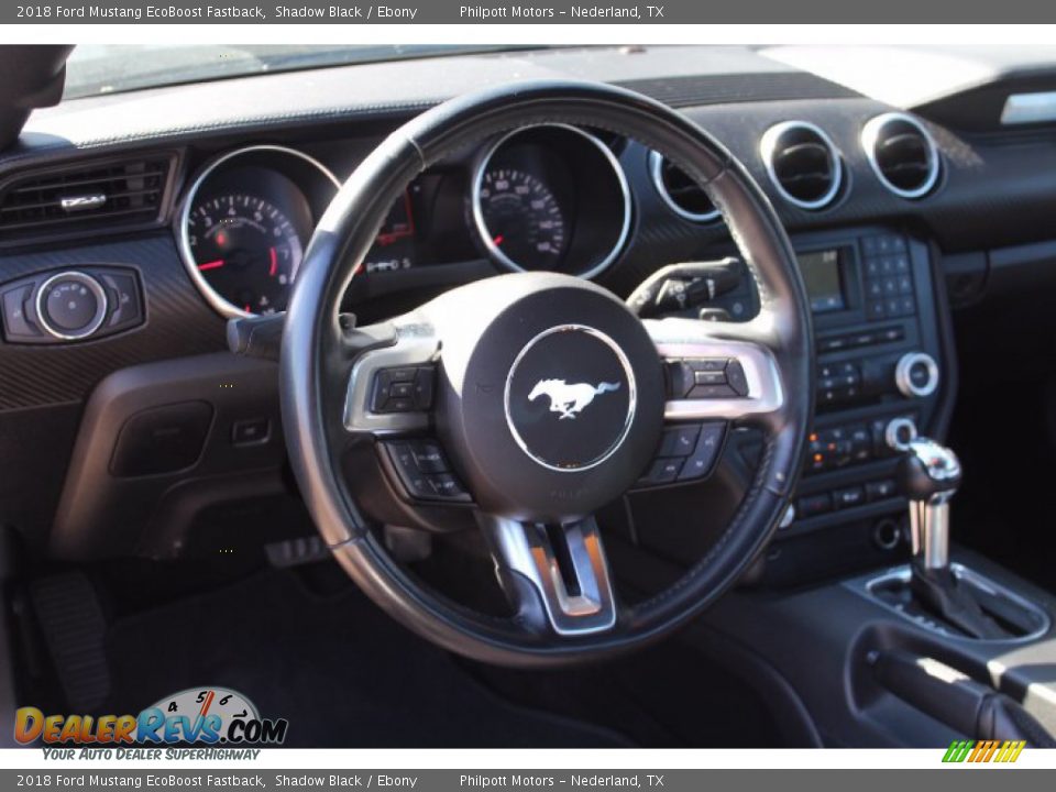 2018 Ford Mustang EcoBoost Fastback Shadow Black / Ebony Photo #21