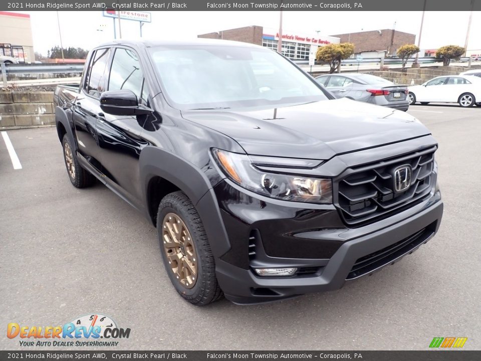 2021 Honda Ridgeline Sport AWD Crystal Black Pearl / Black Photo #6