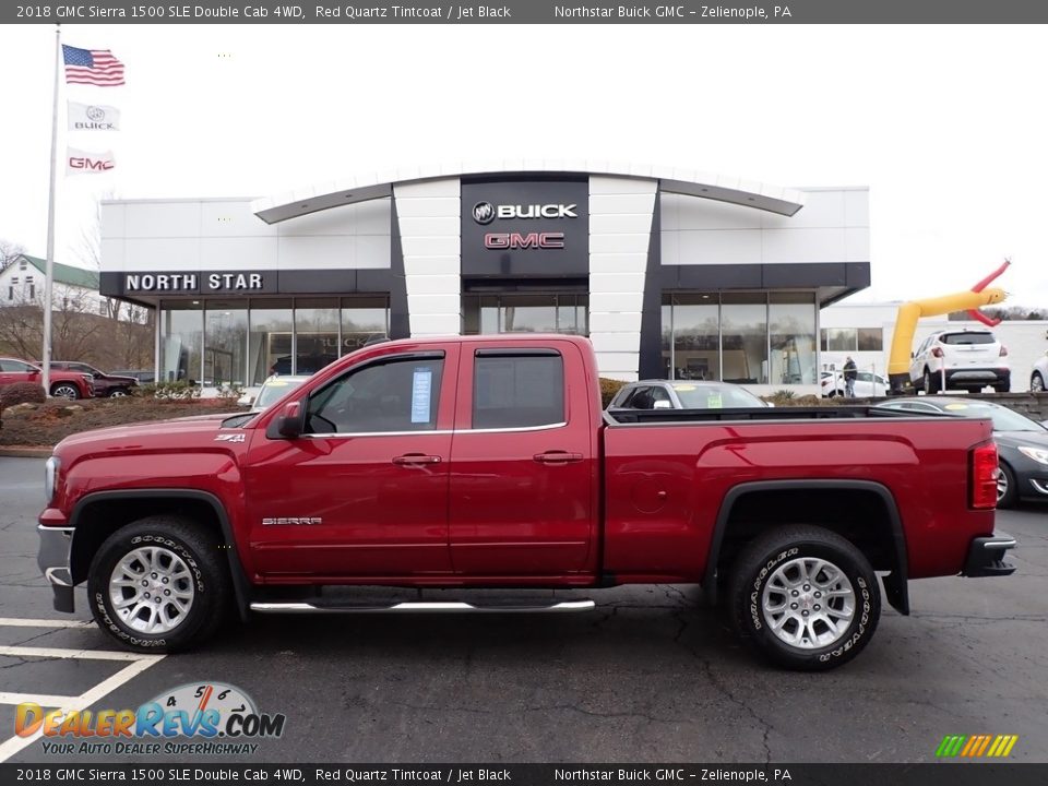 2018 GMC Sierra 1500 SLE Double Cab 4WD Red Quartz Tintcoat / Jet Black Photo #1