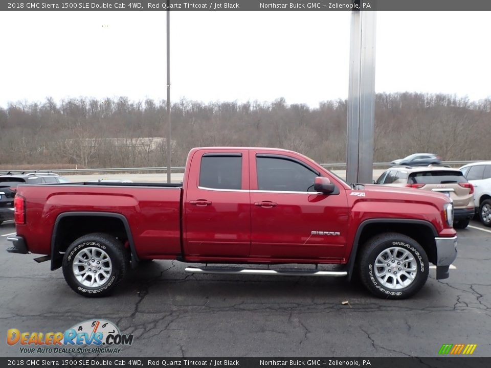 2018 GMC Sierra 1500 SLE Double Cab 4WD Red Quartz Tintcoat / Jet Black Photo #5