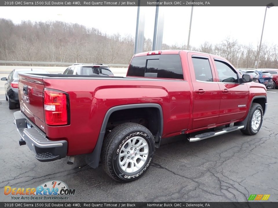 2018 GMC Sierra 1500 SLE Double Cab 4WD Red Quartz Tintcoat / Jet Black Photo #8