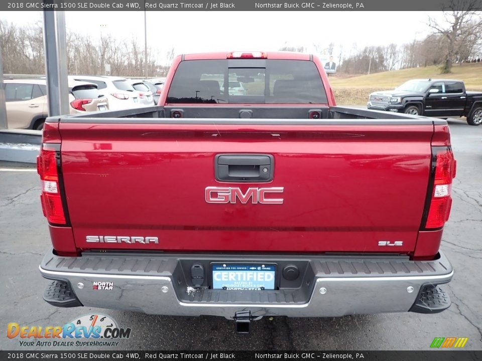 2018 GMC Sierra 1500 SLE Double Cab 4WD Red Quartz Tintcoat / Jet Black Photo #9