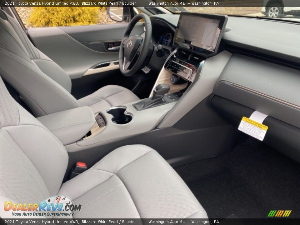 2021 Toyota Venza Hybrid Limited AWD Blizzard White Pearl / Boulder Photo #10