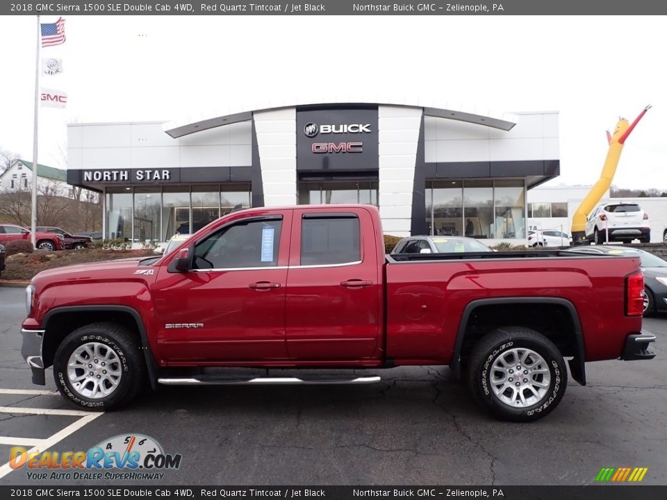 2018 GMC Sierra 1500 SLE Double Cab 4WD Red Quartz Tintcoat / Jet Black Photo #11