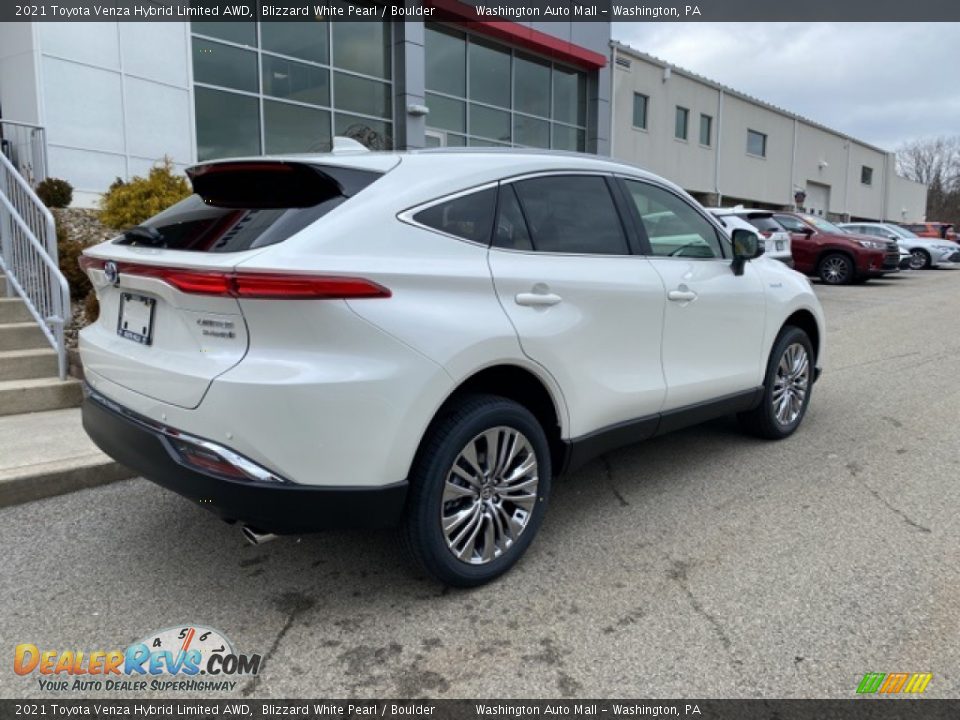 2021 Toyota Venza Hybrid Limited AWD Blizzard White Pearl / Boulder Photo #13