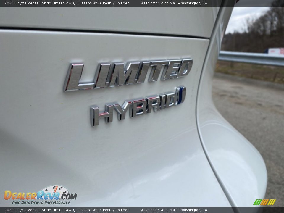 2021 Toyota Venza Hybrid Limited AWD Blizzard White Pearl / Boulder Photo #23