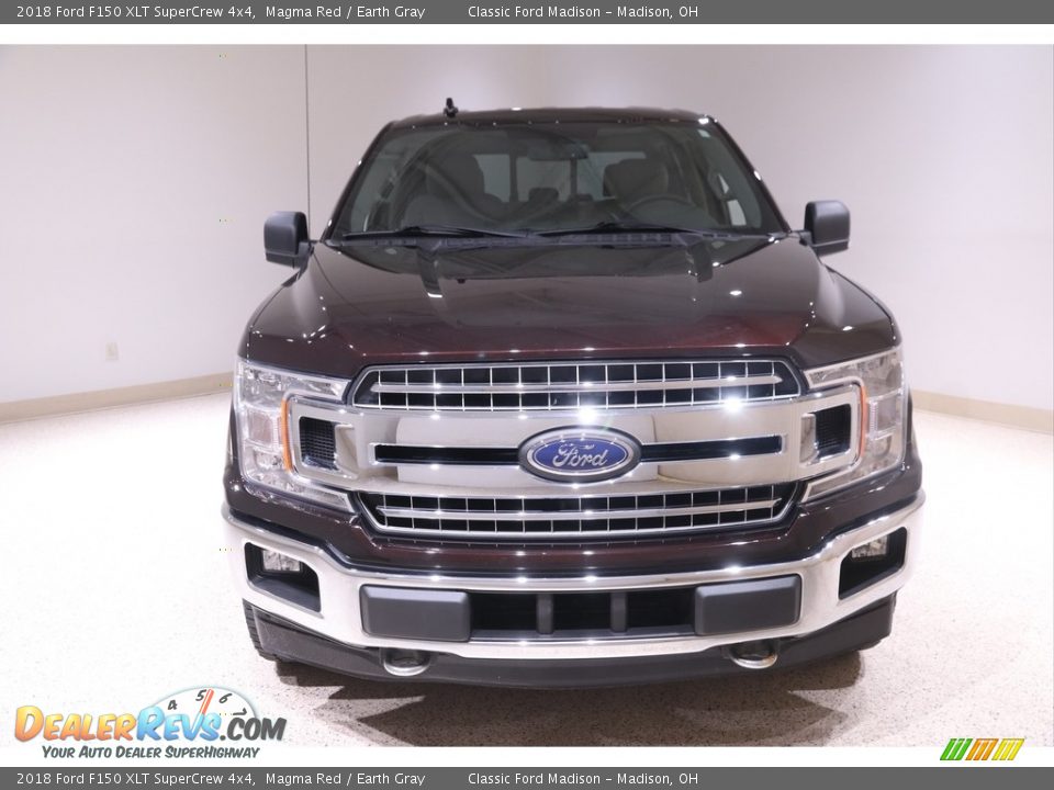 2018 Ford F150 XLT SuperCrew 4x4 Magma Red / Earth Gray Photo #2