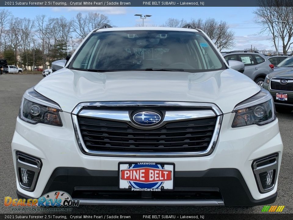 2021 Subaru Forester 2.5i Touring Crystal White Pearl / Saddle Brown Photo #3