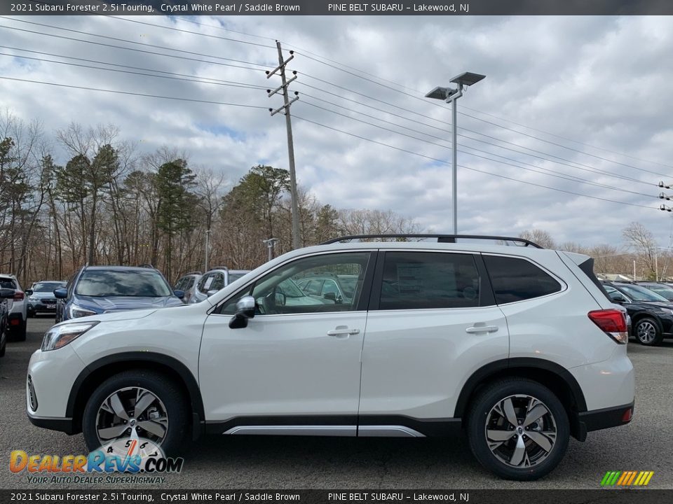 2021 Subaru Forester 2.5i Touring Crystal White Pearl / Saddle Brown Photo #4