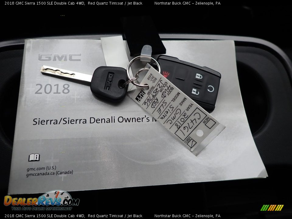 2018 GMC Sierra 1500 SLE Double Cab 4WD Red Quartz Tintcoat / Jet Black Photo #29