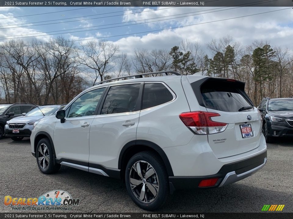 2021 Subaru Forester 2.5i Touring Crystal White Pearl / Saddle Brown Photo #6