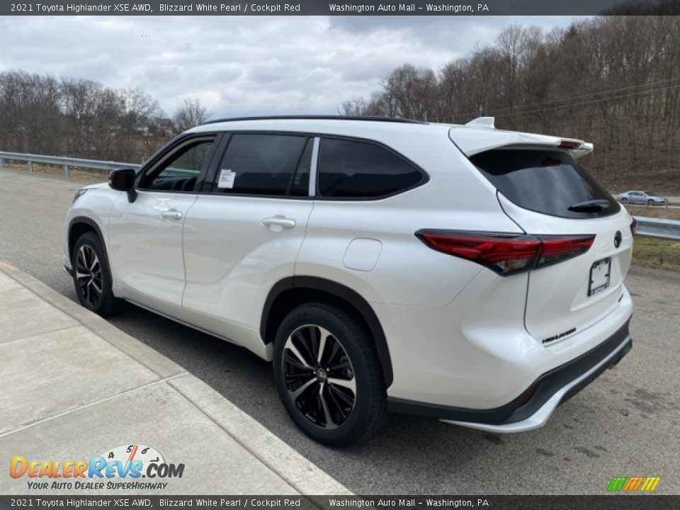 2021 Toyota Highlander XSE AWD Blizzard White Pearl / Cockpit Red Photo #2