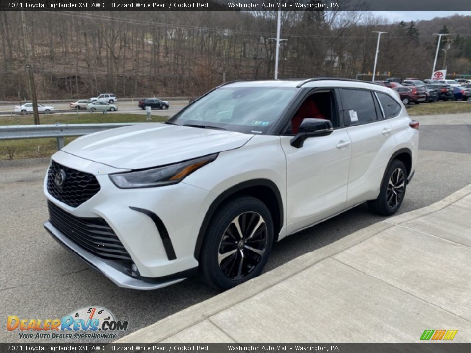 2021 Toyota Highlander XSE AWD Blizzard White Pearl / Cockpit Red Photo #14