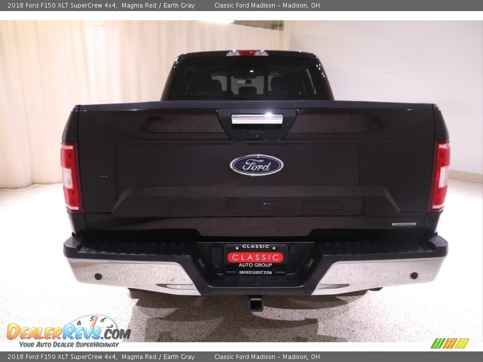 2018 Ford F150 XLT SuperCrew 4x4 Magma Red / Earth Gray Photo #22