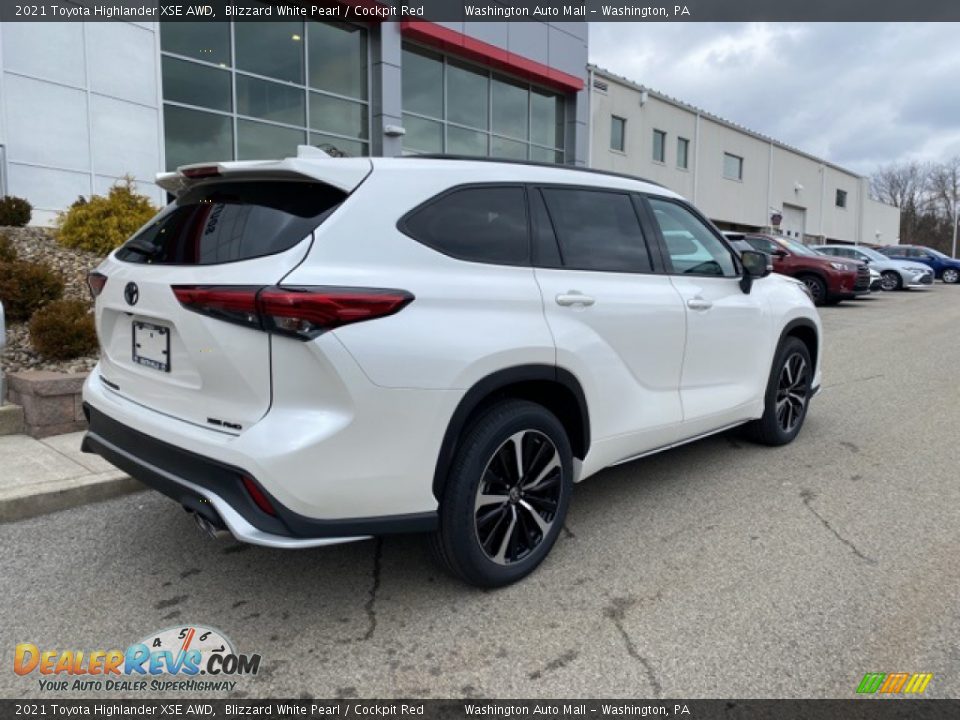 2021 Toyota Highlander XSE AWD Blizzard White Pearl / Cockpit Red Photo #15