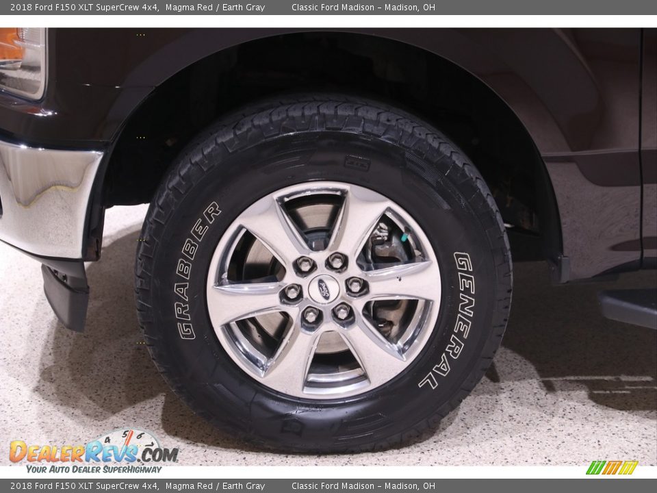 2018 Ford F150 XLT SuperCrew 4x4 Magma Red / Earth Gray Photo #24