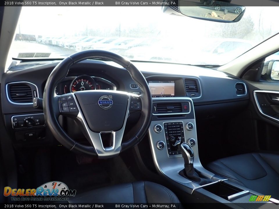 2018 Volvo S60 T5 Inscription Onyx Black Metallic / Black Photo #13