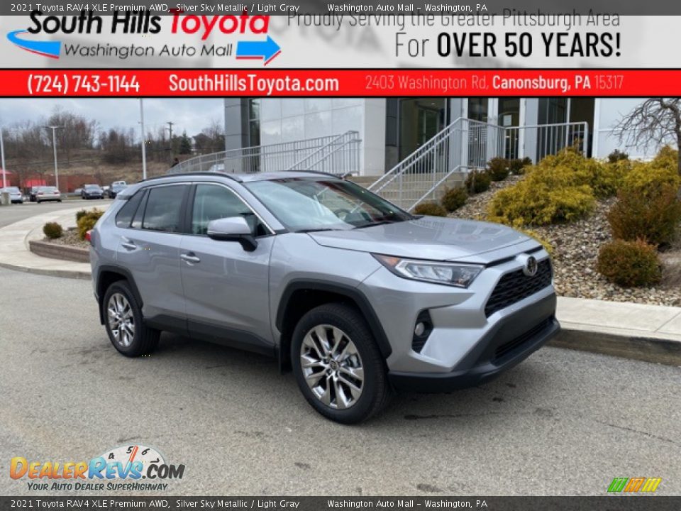 2021 Toyota RAV4 XLE Premium AWD Silver Sky Metallic / Light Gray Photo #1