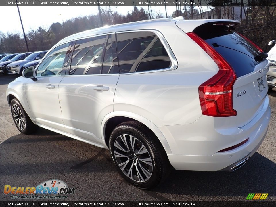 2021 Volvo XC90 T6 AWD Momentum Crystal White Metallic / Charcoal Photo #4
