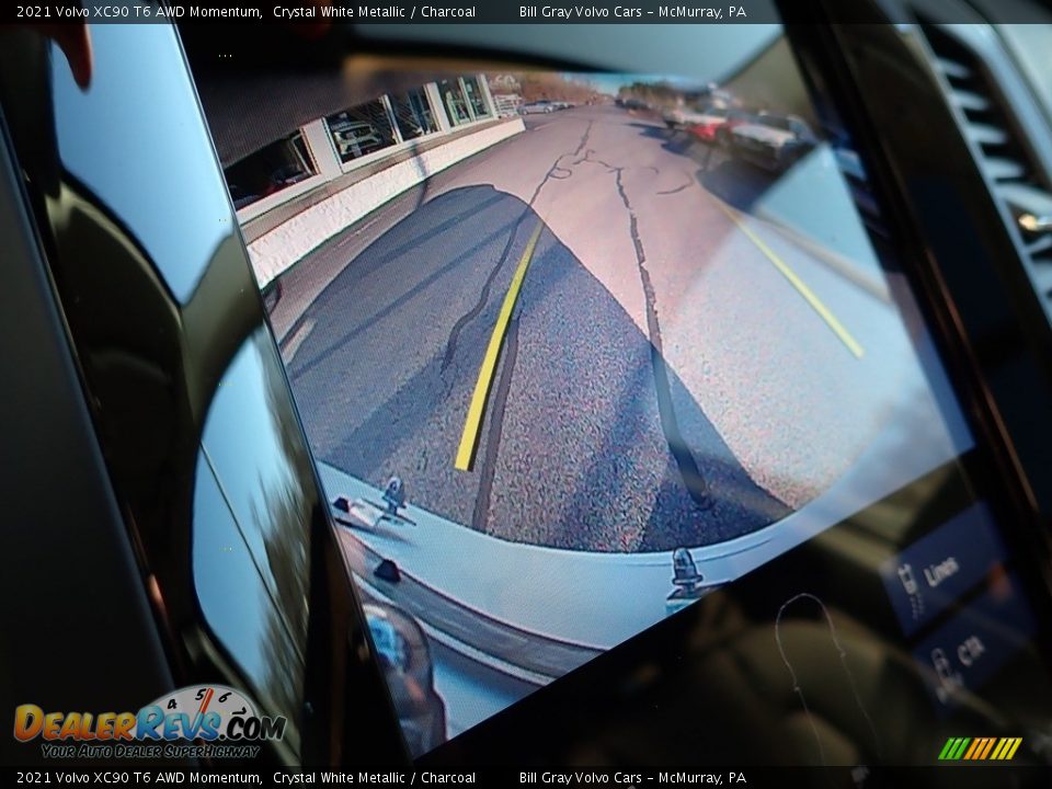 2021 Volvo XC90 T6 AWD Momentum Crystal White Metallic / Charcoal Photo #13