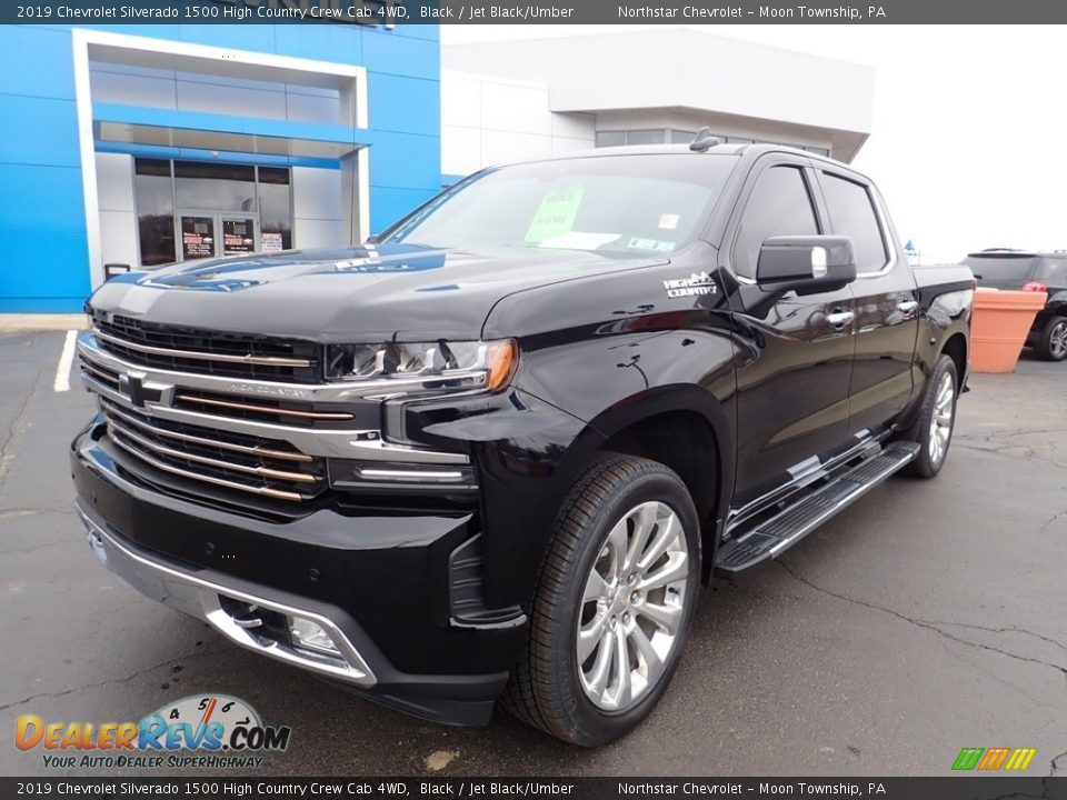 2019 Chevrolet Silverado 1500 High Country Crew Cab 4WD Black / Jet Black/Umber Photo #2