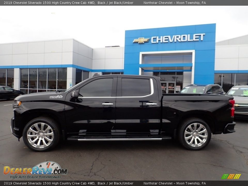 Black 2019 Chevrolet Silverado 1500 High Country Crew Cab 4WD Photo #3