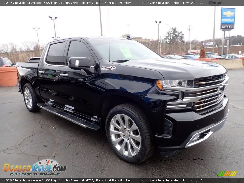 2019 Chevrolet Silverado 1500 High Country Crew Cab 4WD Black / Jet Black/Umber Photo #10