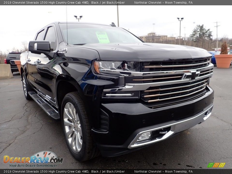 2019 Chevrolet Silverado 1500 High Country Crew Cab 4WD Black / Jet Black/Umber Photo #11