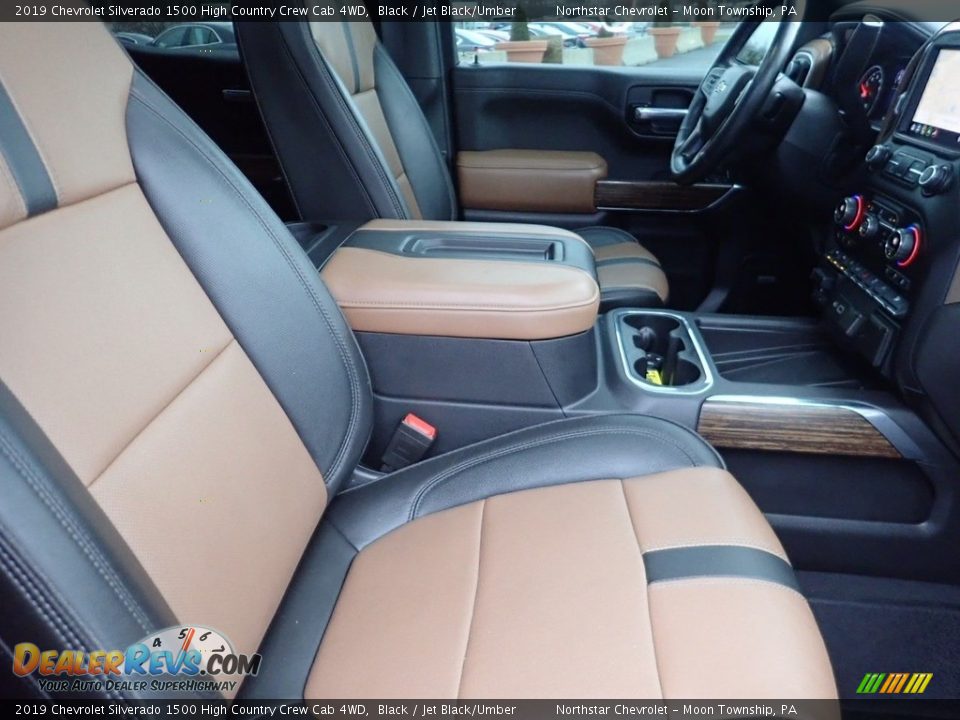 Front Seat of 2019 Chevrolet Silverado 1500 High Country Crew Cab 4WD Photo #14