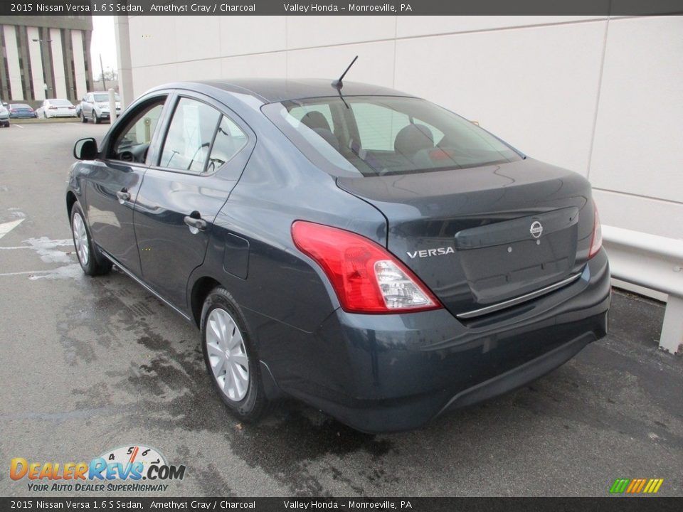 2015 Nissan Versa 1.6 S Sedan Amethyst Gray / Charcoal Photo #3