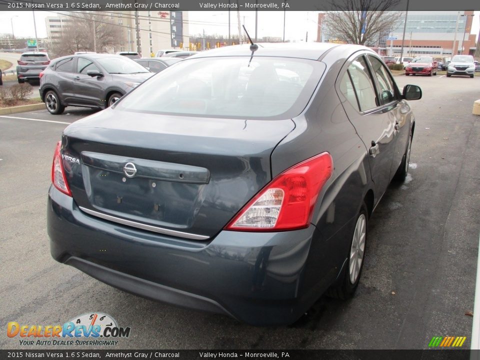 2015 Nissan Versa 1.6 S Sedan Amethyst Gray / Charcoal Photo #5