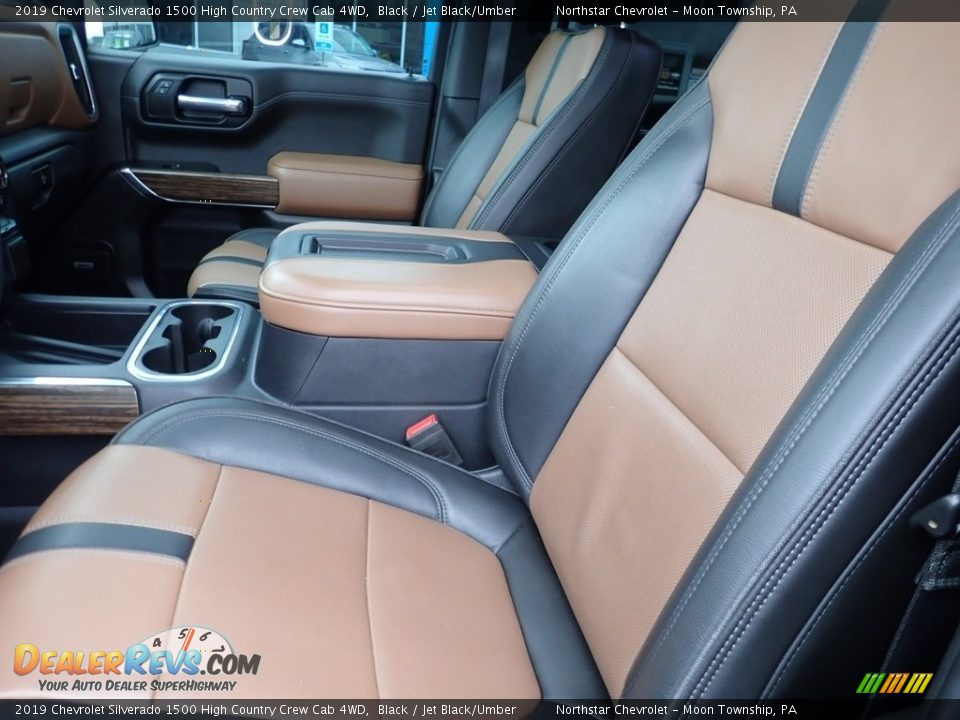 Front Seat of 2019 Chevrolet Silverado 1500 High Country Crew Cab 4WD Photo #19
