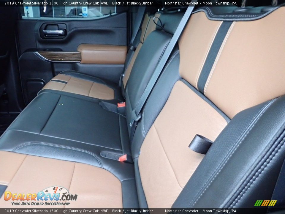 Rear Seat of 2019 Chevrolet Silverado 1500 High Country Crew Cab 4WD Photo #20