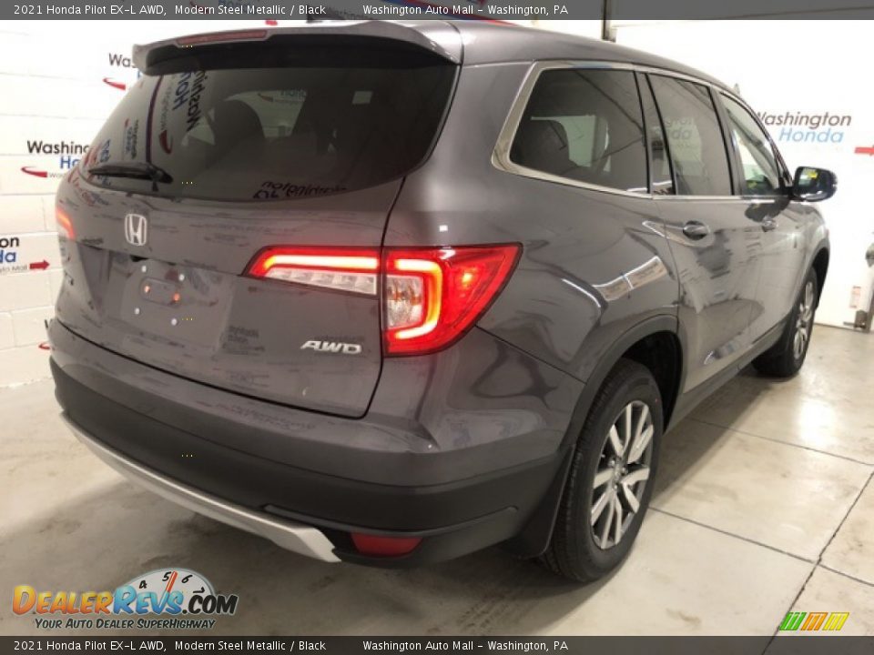 2021 Honda Pilot EX-L AWD Modern Steel Metallic / Black Photo #3