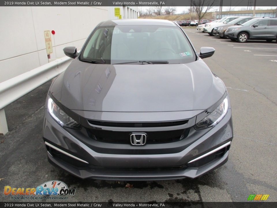 2019 Honda Civic LX Sedan Modern Steel Metallic / Gray Photo #8